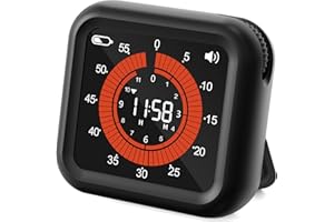 MeesMeek Digital Visual Timer - Max 11H 59M Rechargeable Countdown With VA Display, Clear Digits, Adjustable Volume and Brightness, Magnetic for Kitchen, Classroom, Office (Black)