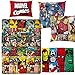 Produktbild Marvel Comics Defenders Single Bettbezug & Leinwand Kissen & Fleece Decke Avengers Schlafzimmer Bundle Set