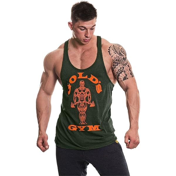 Gold's Gym Sweat-Shirt pour Homme avec Fermeture éclair et Capuche imprimée, Noir, M