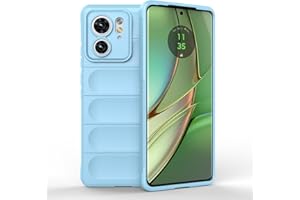 SEAHAI Cover per Motorola Edge 40, [Design dell'airbag] Robusto Custodia Sottile Protettiva, Silicone Morbido + TPU Bumper Case Antiurto Anti-Caduta Cover - Azzurro