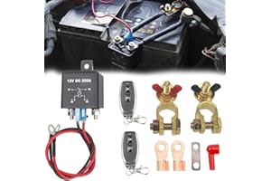 AISNY Car Battery Isolator Switch, DC 12V 120A Remote Battery Isolator Switch Remote Control Switches with Keys for Automobile RV Truck Van Boat