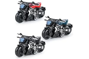FCXVXCL Modèle Moto Lot de 3 Véhicules Moteur Moto Modèle Réduit Voiture Jouets en Alliage Haute Simulation Objets De Collection Reproduction Cadeau De FêTe d'anniversaire