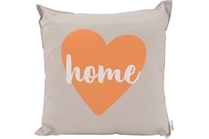 CB Home & Style Outdoor Garten Kissen Wasserabweisend 45x45cm mit Füllung (Beige Home Herz)