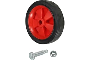 PATIKIL Ruedas de 5" para Compresor de Aire, Piezas de Repuesto Universales con Orificio de 0.5" para una Movilidad Fácil, Rojo