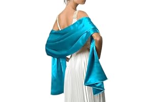 LumiSyne Donna Scialle In Raso Chiffon Silky Tinta Unita Wrap Stola Per Sposa Damigella Cerimonia Matrimonio Serata