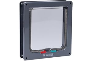 Karlie Porta gatto a 4 vie, chiusura per gatti grandi, larghezza: 23,5 cm, altezza: 25,2 cm, antracite