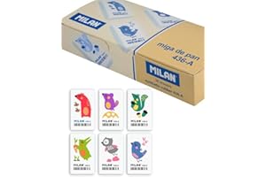 MILAN Caja 36 gomas de miga de pan con dibujos en colores de animales (1532101CNM436A)