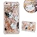 Produktbild Für iPhone 6 Plus/iPhone 6S Plus Bling Fließend Treibsand Hülle, Aearl Niedlich Bunt Gemalt TPU Weich Case Glitzer Schwebend Flüssige Durchsichtige Handyhülle Stoßfest Schutzhülle Bumper Cover für iPhone 6S Plus/6 Plus - Schwarzer weißer Hund
