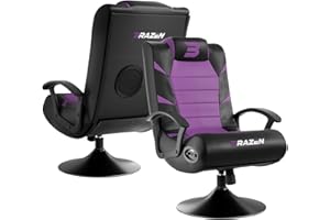 BraZen Kids Gaming Chairs for Kids Gaming Chair with Speakers Subwoofer Bluetooth Compatible All Games Consoles Small Junior Foldable Rocker Video Games Chairs Speakers British Brand Pride – Purple