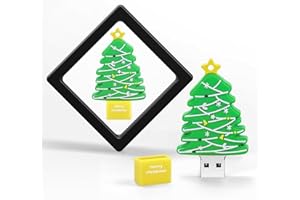 DONWEI Clé USB 64GB, Clef USB 2.0 avec Boîte Cadeau, Design Arbre de Noël, pour PC/Laptop Backup