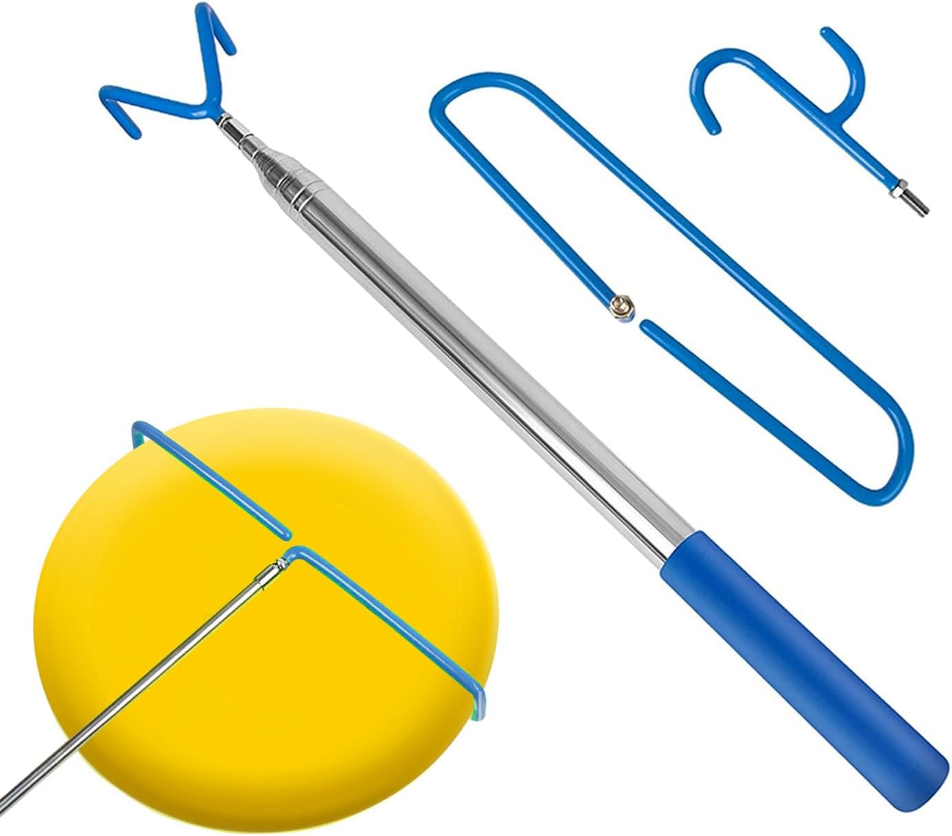 Msnaile Disco telescópico de golf con 3 ganchos, frisbee para disco de agua, accesorios de golf para deportes al aire libre