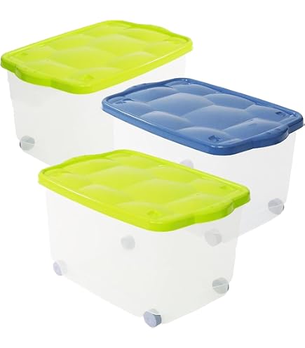 Set Di 6 Contenitori In Plastica Trasparente Da 3 Litri