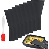 Spatola Raclette, Paletta Raclette, Raschietto, Spatole Padelle Crema Spatola Pizza Cucina Accessori per Formaggio Melter Griglia da Tavolo Padelle Antiaderenti (8
