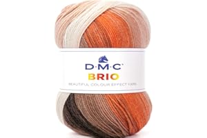 DMC - Brio - Filato da maglia | Ideale per la realizzazione di capi d'abbigliamento | 100 g - 345 m | 18 colori