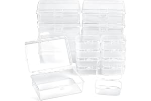 ZOTRAHG 18 stycken transparent förvaringslåda med lock, liten förvaringslåda, sorteringslåda, transparent låda, förvaringslåd