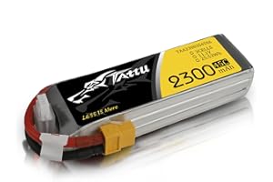 Tattu Batería LiPo 2300mAh 11.1V 45C 3S para Multicopteros FPV Racing Helicópteros Barcos y Modelos RC Diversos