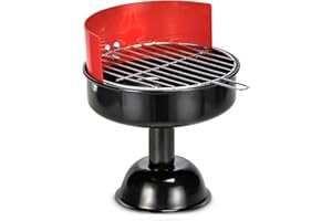 HAUSHALT INTERNATIONAL HI Aschenbecher 13x13x15cm im Grill-Design, Metall, bunt, 18 x 18 x 10 cm