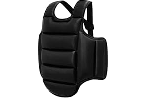 LOVIVER Taekwondo Protector Vest, Rib Shield Armour Equipment Adjustable Shield Karate Guard Chest for Women Men Kids Martial Arts Kickboxing Sanda