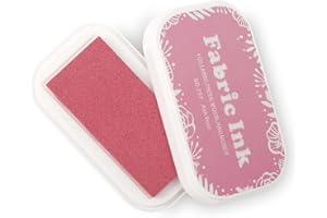 Fatiya Stoff-Stempelkissen für Gummistempel, waschbare Bastel-Stempelkissen für Kartenherstellung Scrapbook, permanentes Stempelkissen für Holz, Papier, 9,4 x 5,3 cm (Rosa, 257)
