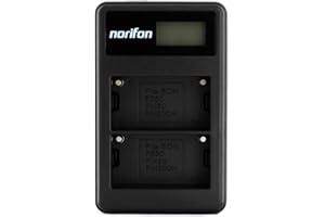 Norifon NP-FM50 Zweikanal LCD USB Ladegerät für Sony CCD-TRV308, CCD-TRV138, CCD-TRV328, DSLR-A350, DSLR-A100, DSLR-A200, DSR-PD170, DSR-PD150, HVR-Z5U, HVR-Z1U, MVC-CD400 Kamera und Mehr
