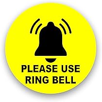 Please Ring Door Bell Sign Stickers For Home Clinic Office Shops 