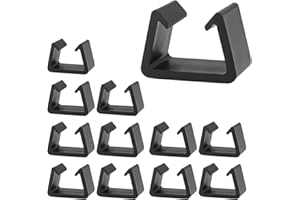 Quwem 12PCS Rattan Furniture Alignment Clips for Garden,Heavy Duty Plastic Wicker Chair Fasteners Sectional Sofa Connectors Clamps for Outdoor Furniture Garden Sofa and Patio Chairs (55mm)