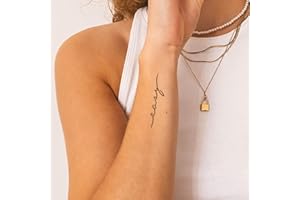 ‎INKSTER Inkster Tattoo - Schriftzug easy | vegane & wasserfeste Temporäre Tattoos für Erwachsene - EU-Kosmetikzertifizierte Farbe - revolutionäres 2 Wochen Tattoo | Premium Klebetattoos & Fake Tattoo