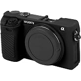 Easy Hood Sony Alpha 6000 Camera Case, Soft Silicone Case, Black | Scratch Protection, Lightweight