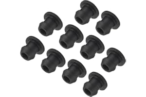 ‎QUARKZMAN QUARKZMAN Silicone Plugs, Silicone Hole Plugs, Rubber Plugs, Blanking Plugs, Flat Type Round Plugs, Cover Plugs for Kitchens, Rubber Bulbs, Sealing Plugs, 6mm Diameter, Black, Pack of 10