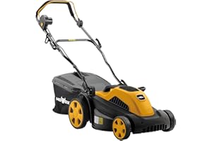 MOWOX POWER Potente Tagliaerba Elettrico, 1800W, Larghezza di Taglio di 43 cm, Regolazione dell'Altezza su 5 Posizioni, Manubrio Pieghevole, Sacco per l'Erba da 50L