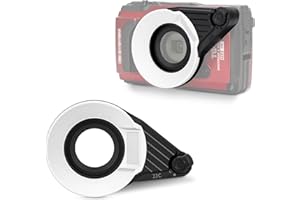 JJC Diffusore Flash FD-1 per Fotocamere Olympus Tough TG-7 TG-6 TG-5 TG4 TG3 TG2 TG1, Supporto Luce di Diffusione Completamente Diffusa e Semi-Aperta, Anello Diffusore Flash Dedicato Close-Up Macro