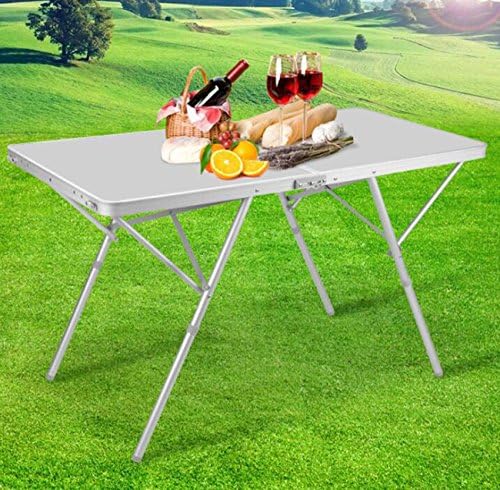 Heruai Hand-Held Folding Table Aluminium Portable Ultra Light Stall Outdoor Barbecue Table Camping Dinner Table Stainless Steel Waterproof Skid Beach The Table