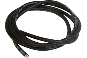 CYCLINGCOLORS CAVO CANDELA 5MM 6MM 7MM FILO ELETTRICO ALTA TENSIONE ACCENSIONE NERO AUTO MOTO (⌀5mm, lunghezza 1m)