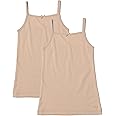 Jockey SG04 Girl's Super Combed Cotton Rib Fabric Camisole with Regular Straps (Pack of 2)