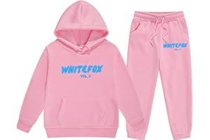 YUEXIRUI Kids Tracksuit Full Set Girls Boys 2 Piece Oversized Outfit Long Sleeve Pullover Jumper Hoodie and Loose Sweatpants Bottom Jogging Pants Running Walking Hiking Track Suit