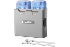 LKTOP Ersatz DJI Mini 4K Akku Ladehub, Mini 2/SE Schnellladegerät für DJI Mini4K/Mini2 Serie Drohne Zubehör USB-C Power Adapter, Parallel Charge Dual Batterien, Ladeentladungsmodus