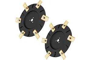 FUERDICH Pack of 2 Knife Plates and 12 Blades Compatible with Mammotion LUBA 1 AWD and LUBA 2 AWD, Robotic Lawnmower Knife Disc, Lawn Robot Turntable