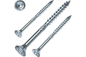 Screw Rebel Holzbauschrauben 4,5 x 60 mm ETA Zulassung - Senkkopfschraube, hell verzinkt, 200 Stück