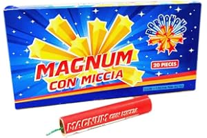 Trischitti Esplosioni di Gioia: Scintillanti Petardi Magnum con Miccia Categoria (K1 / Cat.1) per Un Capodanno Indimenticabile - Confezione da 20 Pezzi!