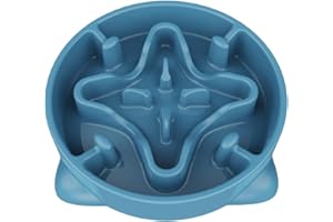 TOKAYIFE Slow Feeder Dog Bowl Medium, 22cm Dog Food Bowl Dog Anti-Choking Bloat Stop Puzzle Healthy Eating Bowl(Medium, Blue)