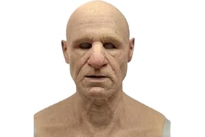 HOVEELUTY Máscara De Anciano De Halloween Máscara Facial Realista De Terror Máscara De Látex Suave Transpirable Máscara Realista Máscara De Anciano Realista Máscara De Halloween Para Disfraz De Halloween, Masca