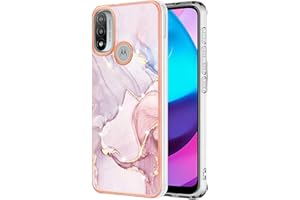 DFJHURE Motorola Moto E20 Case Moto E30 Case Moto E40 Glitter Phone Case Marble Design Case Thin Slim Soft TPU Silicone Shockproof Bumper Protective Rubber Phone Cover for Motorola Moto E20/E30/E40- Rose gold