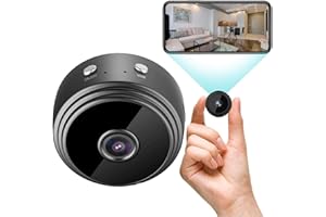 Cablelera Mini Camera Espion, 1080P Caméra de Surveillance sans Fil avec Enregistrement WiFi Longue Batteries Micro Cachée Détection Mouvement et Vision Nocturne Spy Cam, S