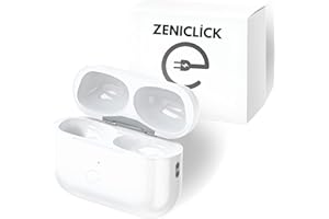 Zeniclick Wireless Charging Case Replacement Compatible with AirPods Pro 1 & 2, Air pods Pro Charging Case with Bluetooth Button for Pairing, 680 mAh Airpod Pro 2 Case Replacement
