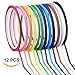 Produktbild 12 Stück 3 mm x 13 m Linienband Markierungsband Whiteboard Raster Band Selbstklebendes Tape Artist Tape, 12 Farben