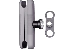 FANAUE DA-ES90F Brazo antirrobo de Doble Enchufe Compatible con RAM mounts B tamaño Cabeza de Bola de 1 Pulgada y Soporte para Celular de Moto Soporte para Celular de Bicicleta Aluminio Longitud 3.7"