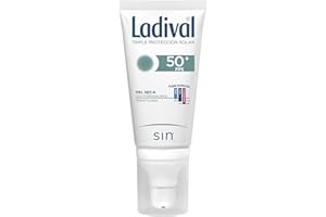 Ladival Protector Solar facial FPS 50 con Hydrasalinol para piel seca con vitaminas antiedad y antioxidantes - 50ml