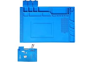 Magnetisk lödmatta, 500 ℃ värmebeständig reparationsmatta, 45 x 30 cm magnetiskt arbetsunderlag i silikon, med skala, lödmatt