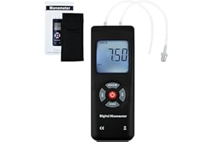 GAIN EXPRESS Digital Manometer Luftdruck-Messgerät Gasdruckmessgerät mit hoher Genauigkeit 11 Einheiten Speichern oder Halten Hintergrundbeleuchtung