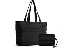 Axcone Bolso acolchado de mujer,Bolso ligero con compartimentos,Bolso de hombro acolchado para trabajo,viaje,gimnasio